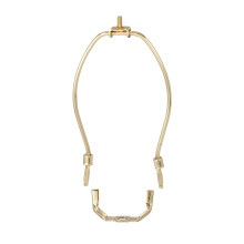 B&P Lamp 15 Inch Regular Weight Lamp Harp Brass Plated Steel Finish