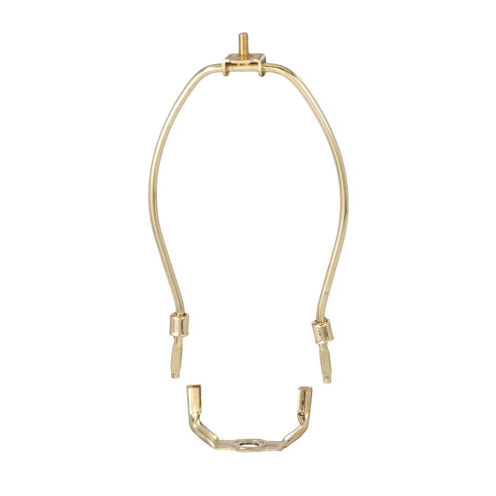B&P Lamp 15 Inch Regular Weight Lamp Harp Brass Plated Steel Finish