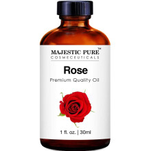 MAJESTIC PURE Rosenessentiell Olja | 100% Ren och Naturlig Rosenolja | Premium Kvalitet för Hårvård, Aromaterapi, Hemdiffusorer