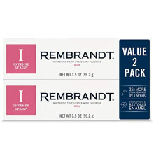 Dentifrice Rembrandt Intense Stain, Menthe, 3,5 Oz (Paquet de 2)