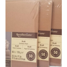 Kartonpapier-Vorteilspackung 8,5 x 11 in Kraft von Recollections
