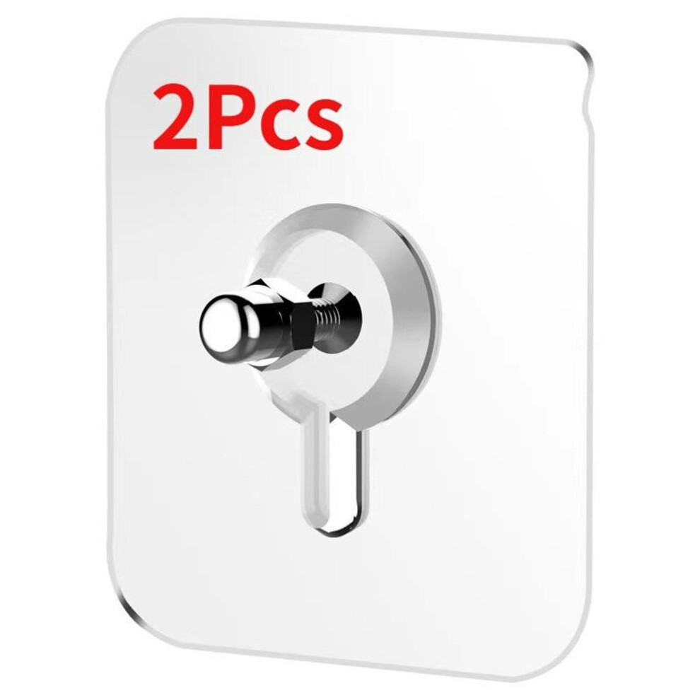 (white) 2pcs Photo Frame Hooks Storage Rack Screw Holders Door Hanger Self-adhesive Organizer Kitchen Accessorie