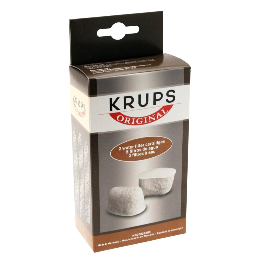 KRUPS F47200 Duo Filters Water Filtration System Coffee Makers Compatible with FMF/FME / 629/619 /180/176 / 466 and 467  2-Pack  White
