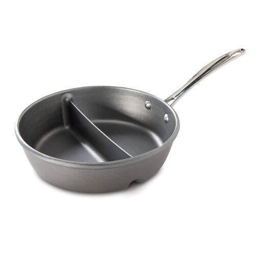 Nordic Ware 2-in-1 Divided Sauce Pan, Silver
