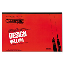 Clearprint Design Vellum Paper 16 lb Bristol Weight 11 x 17 Translucent White 50/Pad
