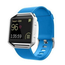 (Large, Sky Blue) Silicone Bracelet Sell Wrist Band Strap Replace For Fitbit Blaze Watch Smart Hot