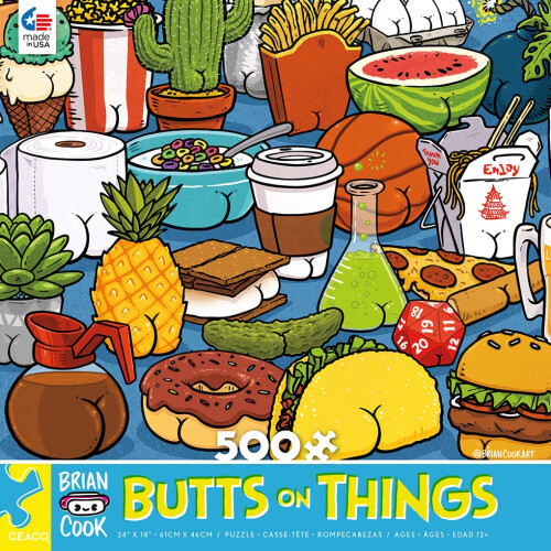Ceaco - Brian Cook - Butts on Things - 500 Piece Jigsaw Puzzle 1