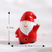 (D) Landscape Santa Miniature Claus Sled Train Cake Decorative Accessories Resin