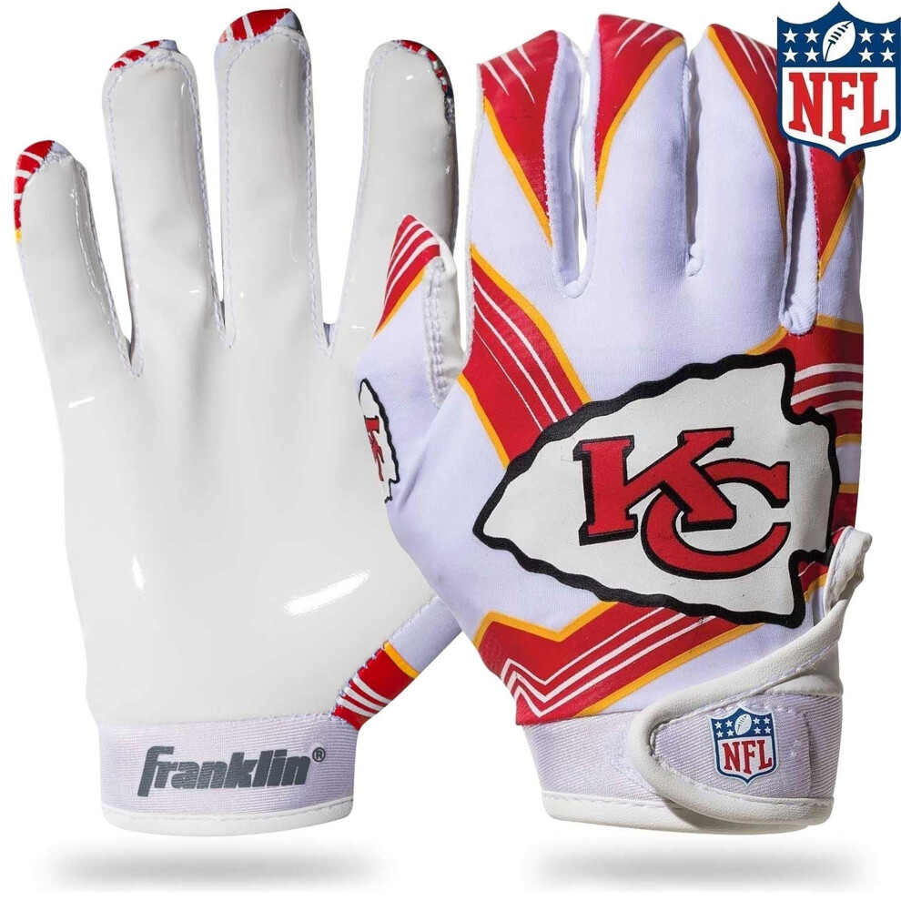 Franklin Sports Kansas City Chiefs Youth Football - Receiver Gloves fo