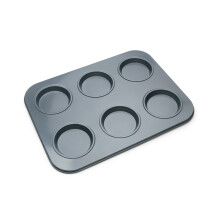 Fox Run plech na pecenie s neprilnav m povrchom, 6 lok, velk , metalick , na muffiny