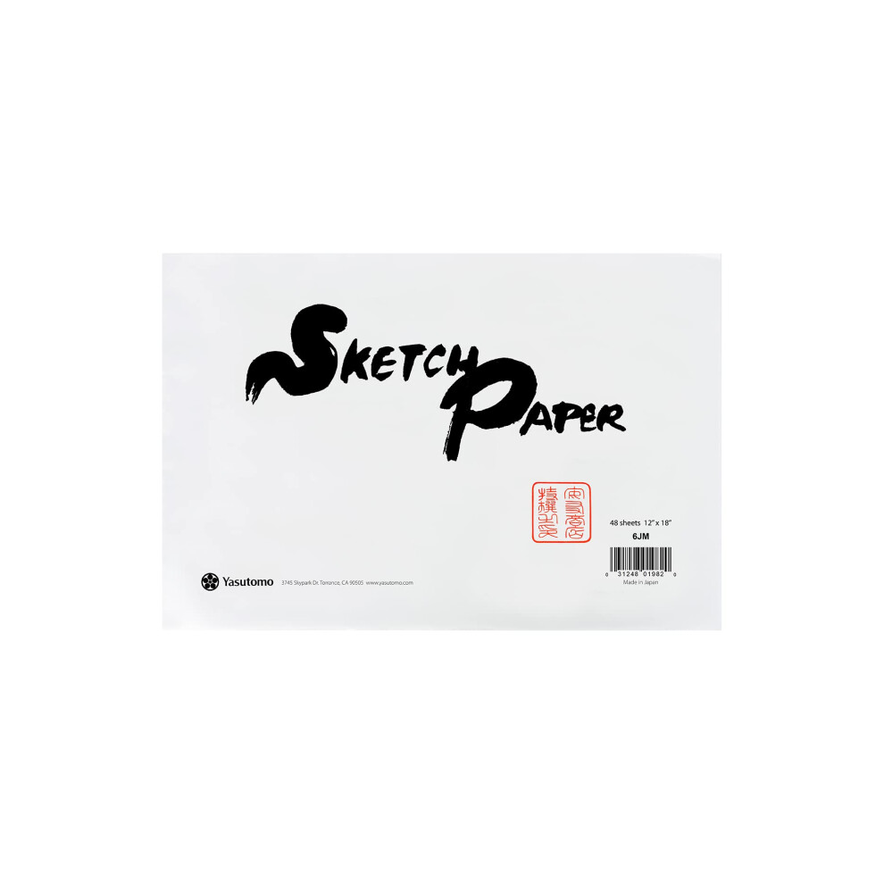 Yasutomo Rice Paper Sketch Pad 12 1/8  x 18 1/8  50 Sheets