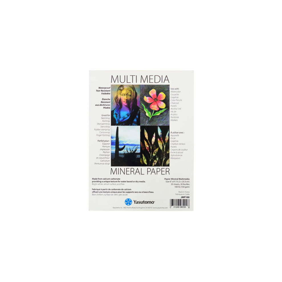 Yasutomo JMP100 Mineral Paper Pad  8-inch Height  White