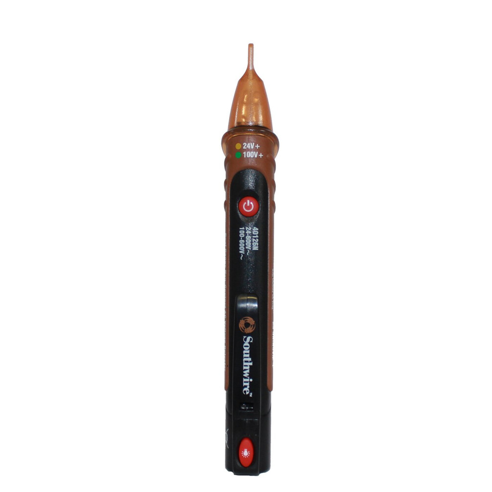 Southwire 40126N NCV NonContact Voltage Dual Range Pen Type Detector with Flashlight 24600V AC