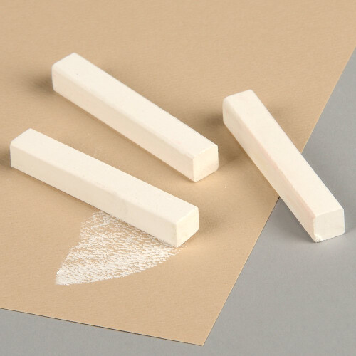 Quartet Derwent Alphacolor Soft Square Pastels  White  12 Pastels per 2