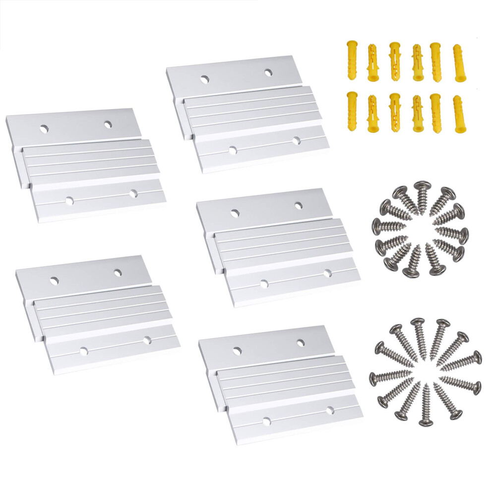 French Cleat Picture Hanger 4"" Aluminum Z Clips Interlocking Wall Mou 034948705758