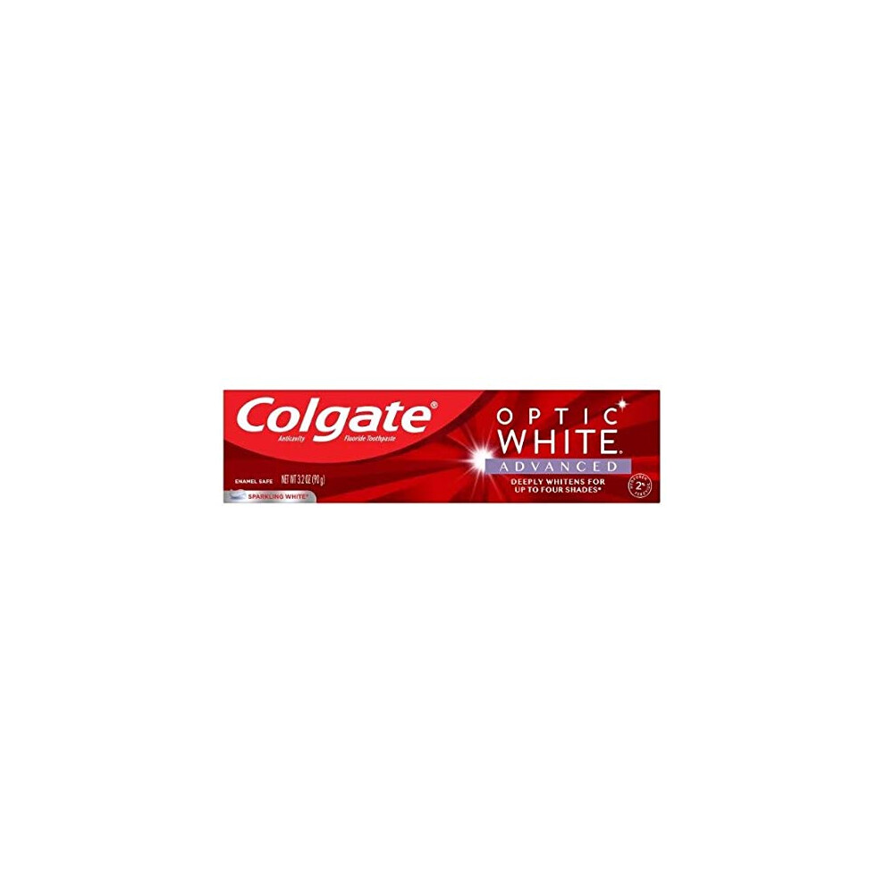 Colgate Optic White Toothpaste Travel Size, Sparkling Mint, 0.75 Ounce, Pack of 2