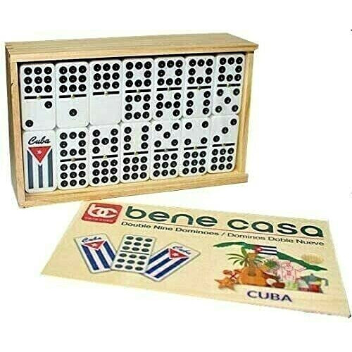 Bene Casa - Σετ Ντόμινο Διπλές Εννέα με Κουτί - 2-10 Παίκτες - 55 Ντόμινα 2