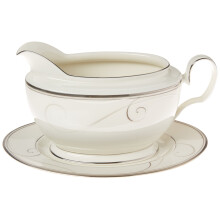 Noritake Platinum Wave 2-stykke sauce b?d med bakke