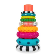 Sassy Stacks of Circles: Stableringe STEM-legetøj til 6 måneder og opefter - Bygge-, sortere- og rækkefølgefærdigheder
