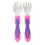 Nuby RVS Bestek, Roze/Paarse, 2 Stuks 1