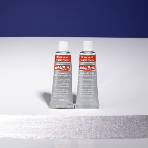 AMACO Rub n Buff Wax Metallic Finish - 2 Rub n Buff Silver Leaf 15ml T 1