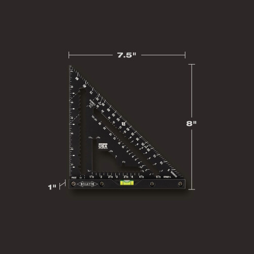 Escuadra de Carpintero Stiletto STSQ7-L 7" con Nivel 1