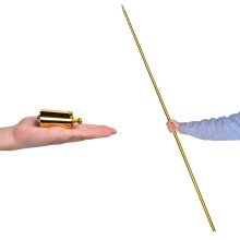 Sumag Magic Pocket Staff Metal vises sukkerr?r med videotutorial link Magic wands til professionelle tryllekunstnere scene n?rbillede magiske tri