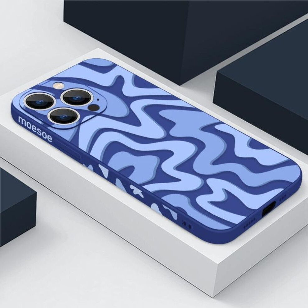 (blue, Samsung S21 Ultra) Fashion Color Stripe Pattern Case For iPhone 16 15 Pro 14 13 12 11 XR XS 7 Samsung S24 Ultra S23+ S21FE A55 A54 A53 A35 A15 5G S20 Silicone Cover