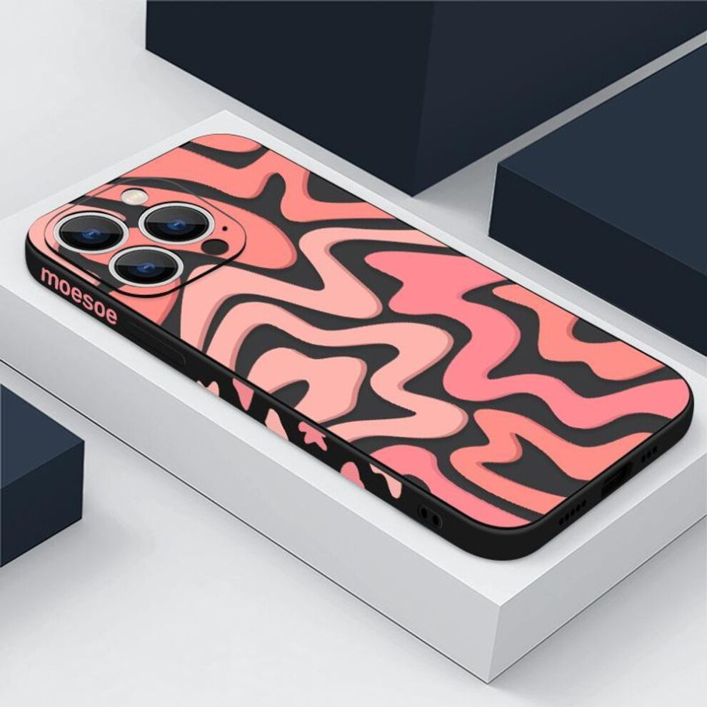 (pink, iPhone 11 Pro) Fashion Color Stripe Pattern Case For Iphone 16 15 Pro 14 13 12 11 Xr Xs 7 Samsung S24 Ultra S23+ S21fe A55 A54 A53 A35 A15 5g S20 Silicone Cover