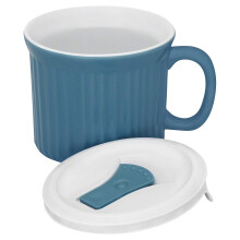 Tasse ? caf? CorningWare Ceramic Colours Pop-Ins Pool de 20 oz avec couvercle, 1 unit? (paquet de 1), bleu