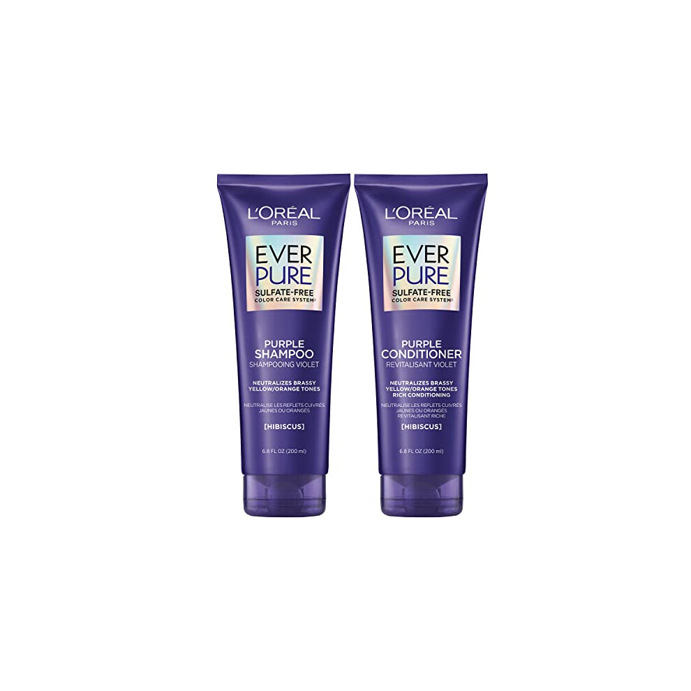Shampoing et apr?s-shampooing L?Oreal Paris EverPure Violet sans sulfate pour cheveux blonds, d?color?s ou m?ch?s - 1 kit