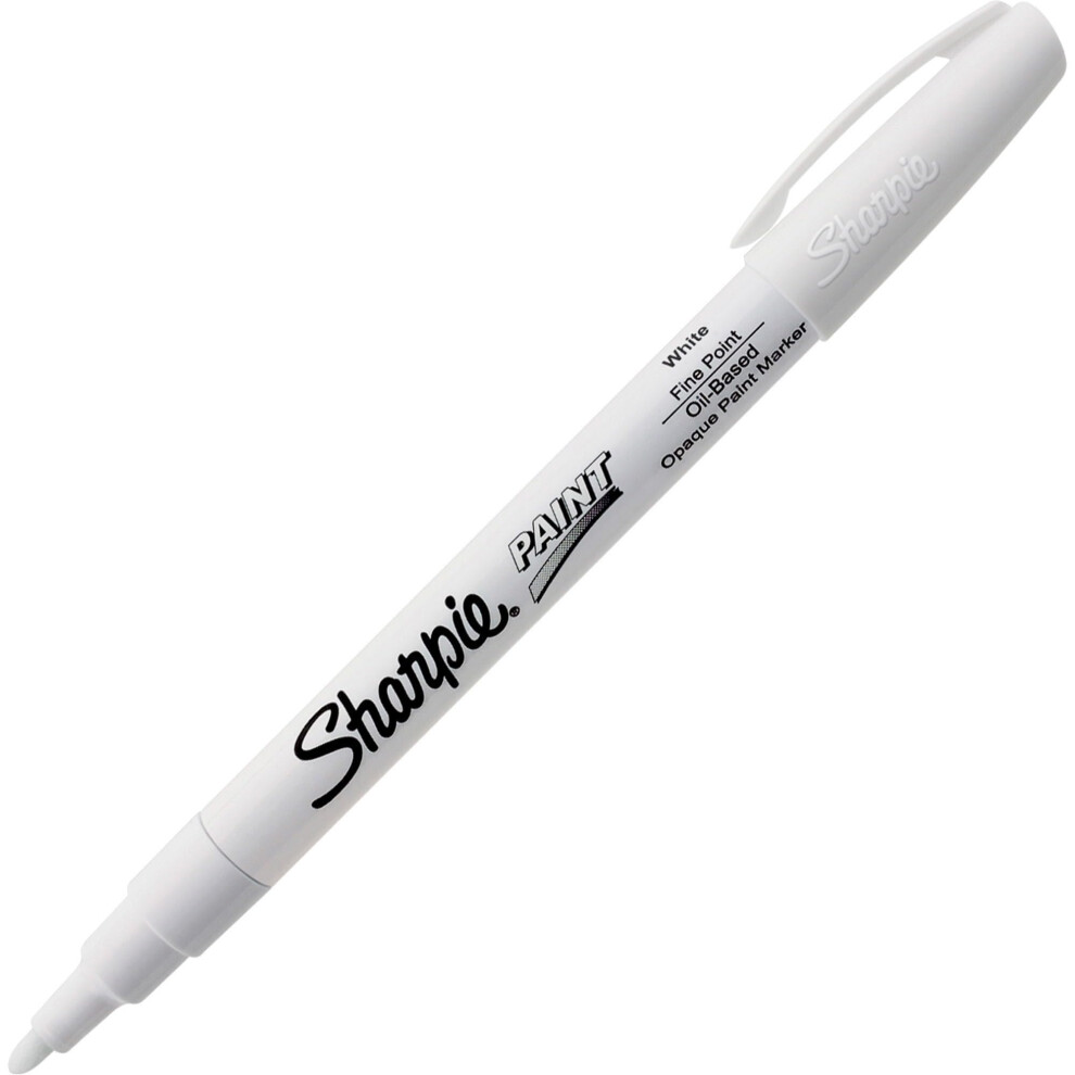 Sharpie Permanent Paint Marker, Fine Bullet Tip, White