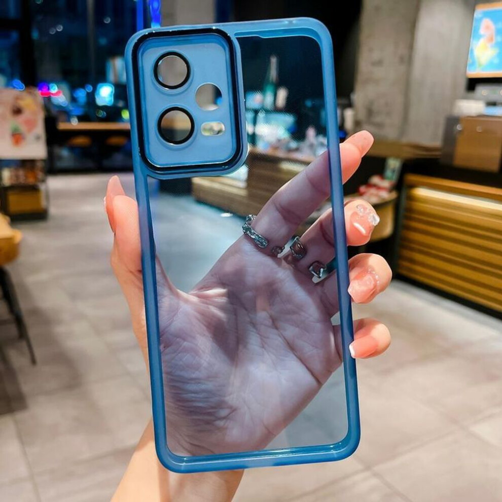 (blue, Samsung A54 5G) Color Clear Lens Protect Case For Samsung S25 S24 FE S23 A16 A55 iPhone 16 Pro Max 15 14 13 12 11 Xiaomi 13T Redmi Note 12 Shockproof Slim Phone Cover