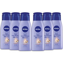 NIVEA Shea Nourish Body Lotion Dry Skin Lotion with Shea Butter Pack of 6 2.5 Fl Oz Travel Size Toiletries