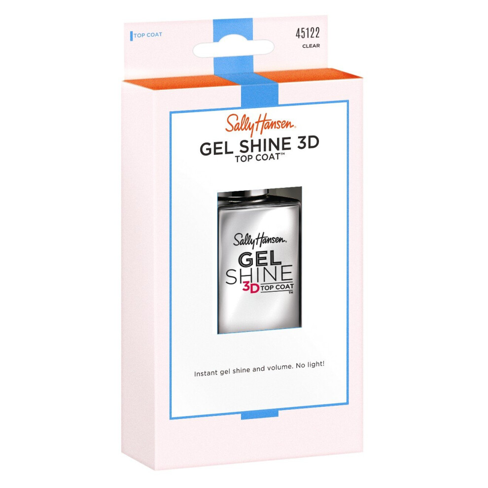 Sally Hansen Gel Shine 3D Top Coat Clear 0.45 Ounce (13.3ml)