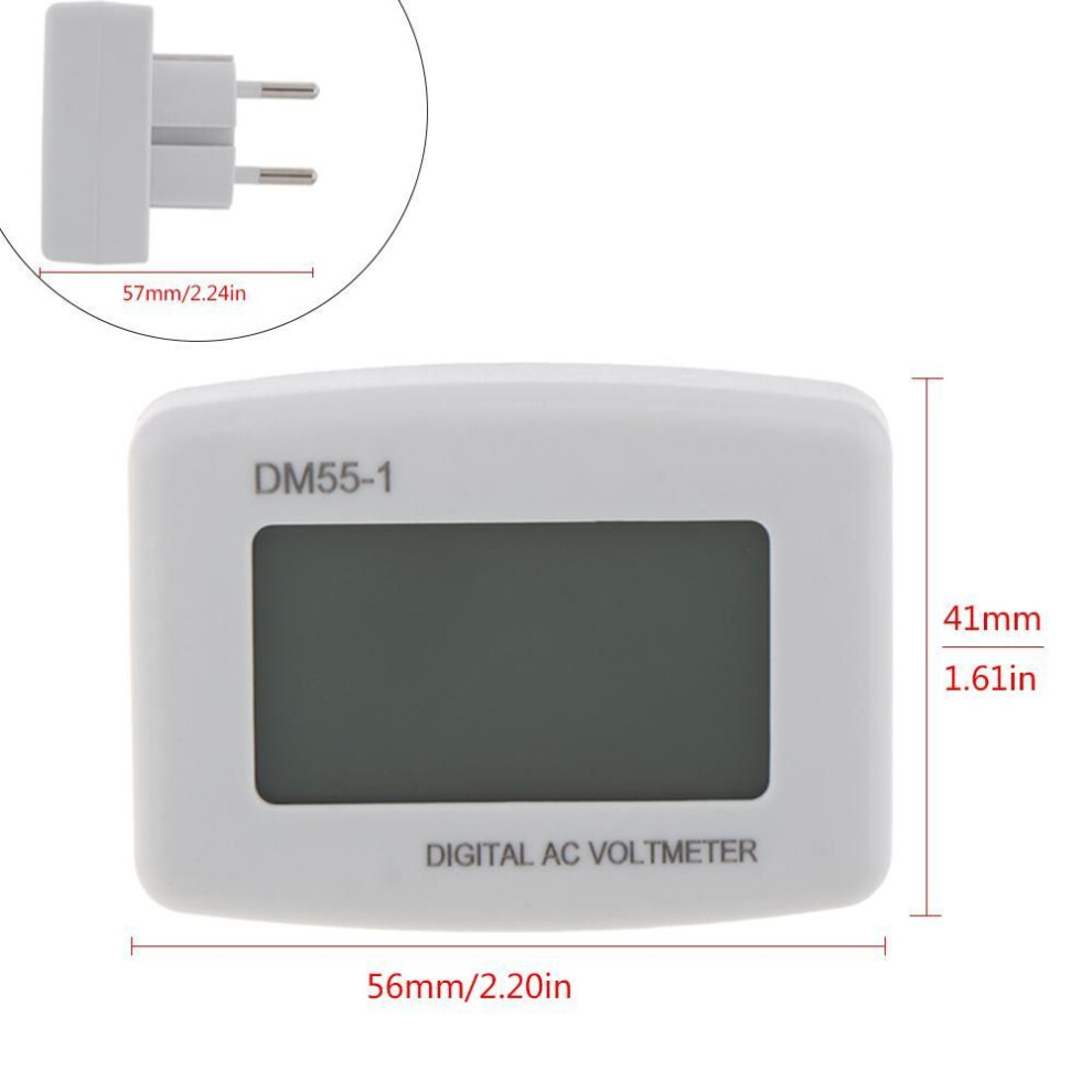 Ac 80-300v Lcd Digital Display Voltmeter Testers Voltage Meter Eu Plug Volt Meter