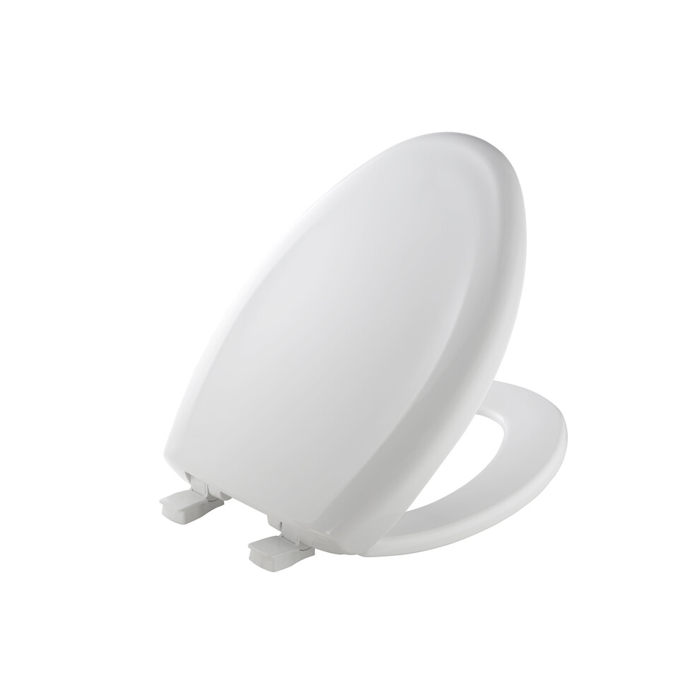 Le si?ge de toilette MAYFAIR se ferme lentement et ne se d?tache jamais. Plastique longue dur?e allong? blanc 120SLOWE 000
