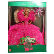 Barbie Mattel 1990-es Boldog ünnepeket - Új, gyűjteménydarab Holiday Barbie