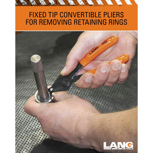 Lang Tools (3497 6-Piece Fixed Tip Combination Internal/External Snap Ring Pliers Set, Black 2