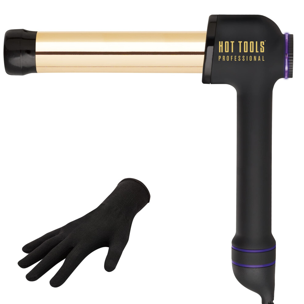 Hot Tools Pro Artist 24K Gold Curlbar Curling Wand | Long Lasting  Defined Curls (1-1/4 in)