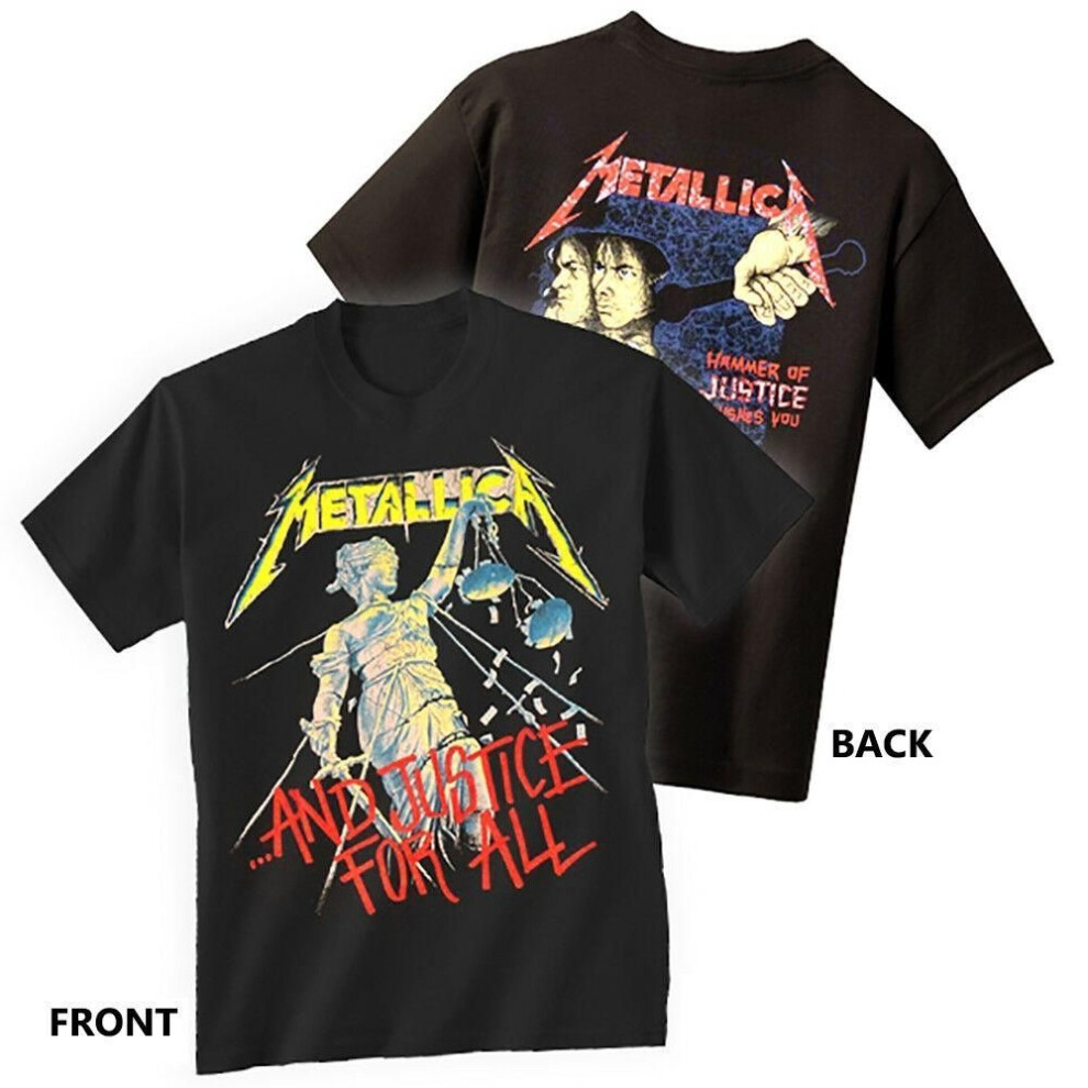 (L) Metallica Unisex T-shirt Justice All Rock Metal Tee