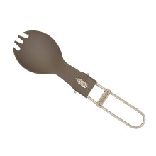 Vargo Titanium Sammenleggbar Spork - ultralett og slitesterk, naturlig overflate, totallengde 16,5 cm, 0,6 oz (17 g)