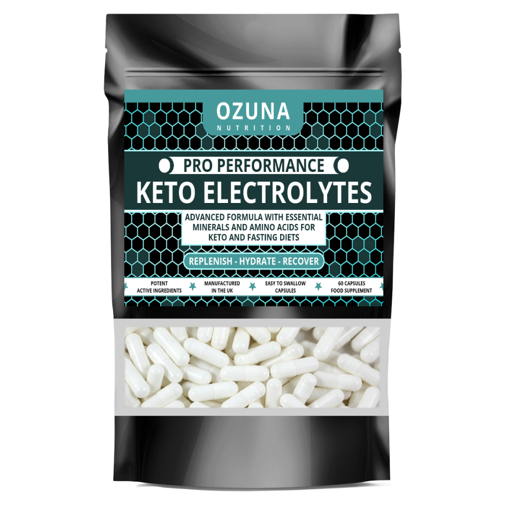 Ozuna Nutrition Keto Electrolytes Supplement With Amino Acids - Rapid Rehydration & Recovery - Hydration Supplements With Salt, Magnesium, Calcium, Potassium