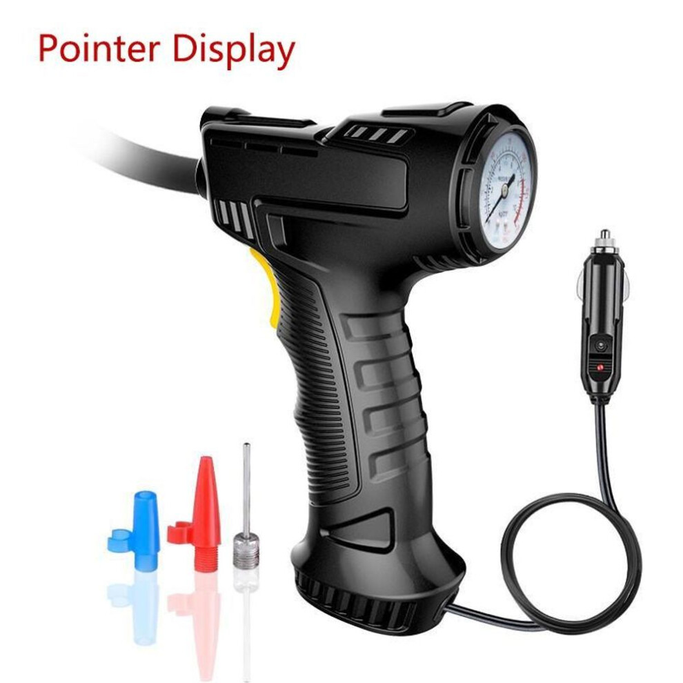 (Pointer Display) Multifunction Car Tire Pump & Tire Pressure Monitor Smart Digital Displays Rechargeable Tire Inflator Equipment Handheld Auto Air Pump 120w