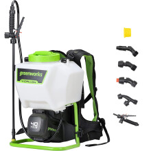 Greenworks 40V Cordless Backpack Sprayer 4 Gallon  5 Tips  25 FT Spray For Weeding  Spraying  and Cleaning  Tool Only