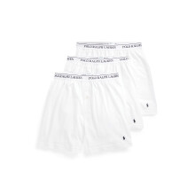 POLO RALPH LAUREN Ανδρικά Κλασικά Κουτιά από Βαμβάκι, Λευκό/Ναυτικό Μπλε, XX-Large