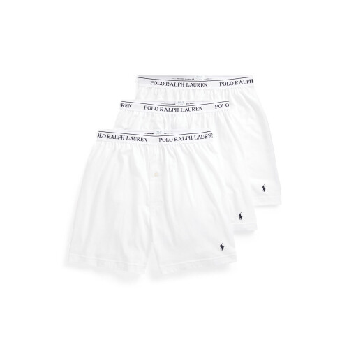 POLO RALPH LAUREN Ανδρικά Κλασικά Κουτιά από Βαμβάκι, Λευκό/Ναυτικό Μπλε, XX-Large