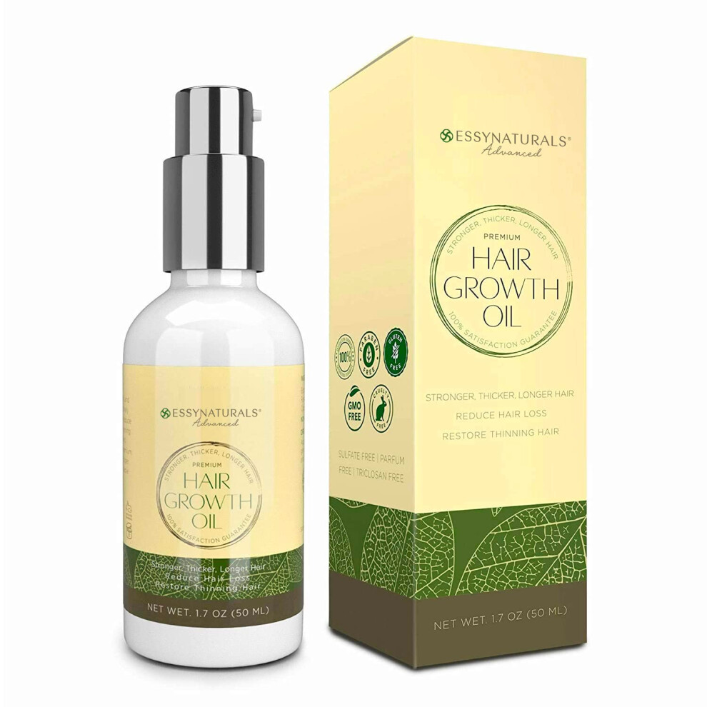 Hair Growth Serum with Rosemary Oil: Hair Growth Oil for Women with Biotin & Castor Oil  Hair Regrowth Treatment for Thicker Longer Fuller Healthier H