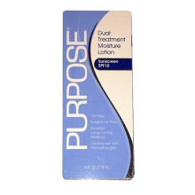 Loción Hidratante de Doble Tratamiento PURPOSE, SPF 10, 4 Fl Oz (Pack de 3) - Protección solar y hidratación diaria