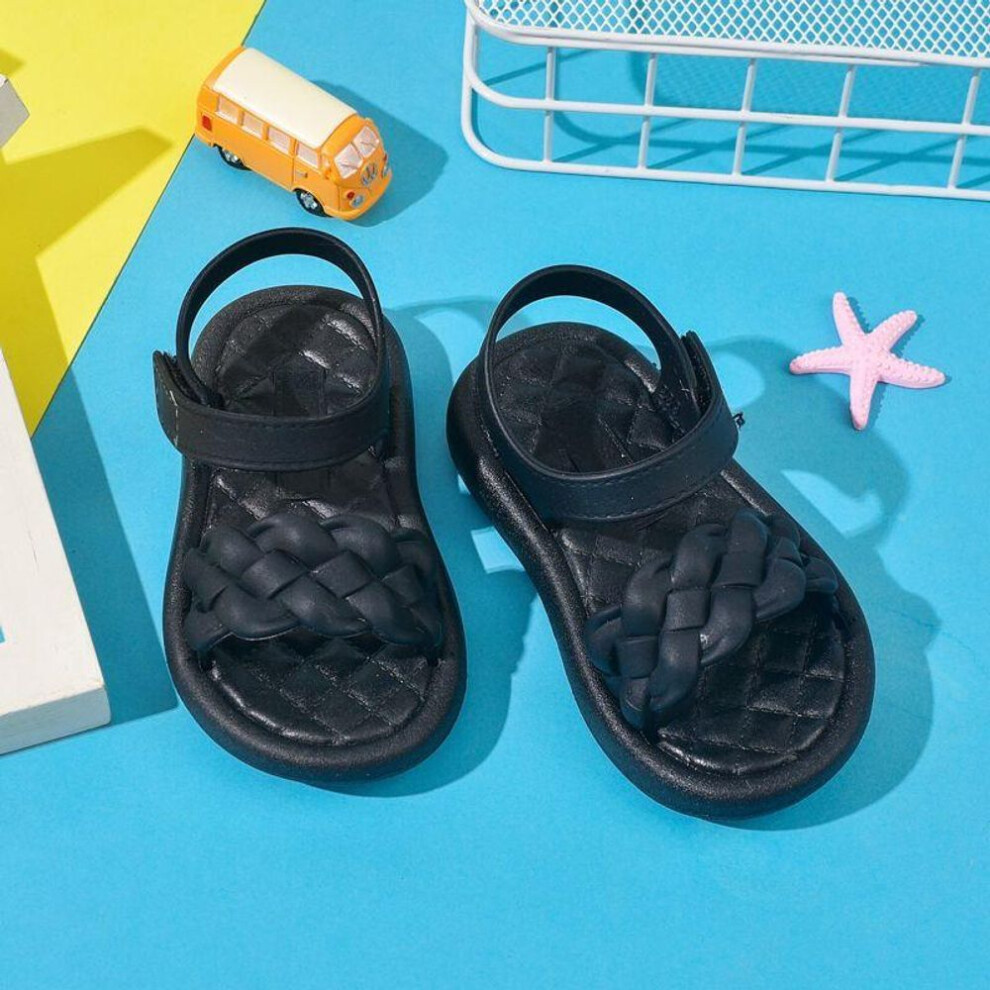 (black, 22) Children&apos;s Sandals Small Princess Non-slip Soft Bottom Sandals Baby Girl Shoes